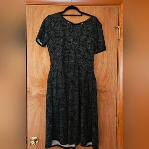 Lularoe black Ameila dress size L